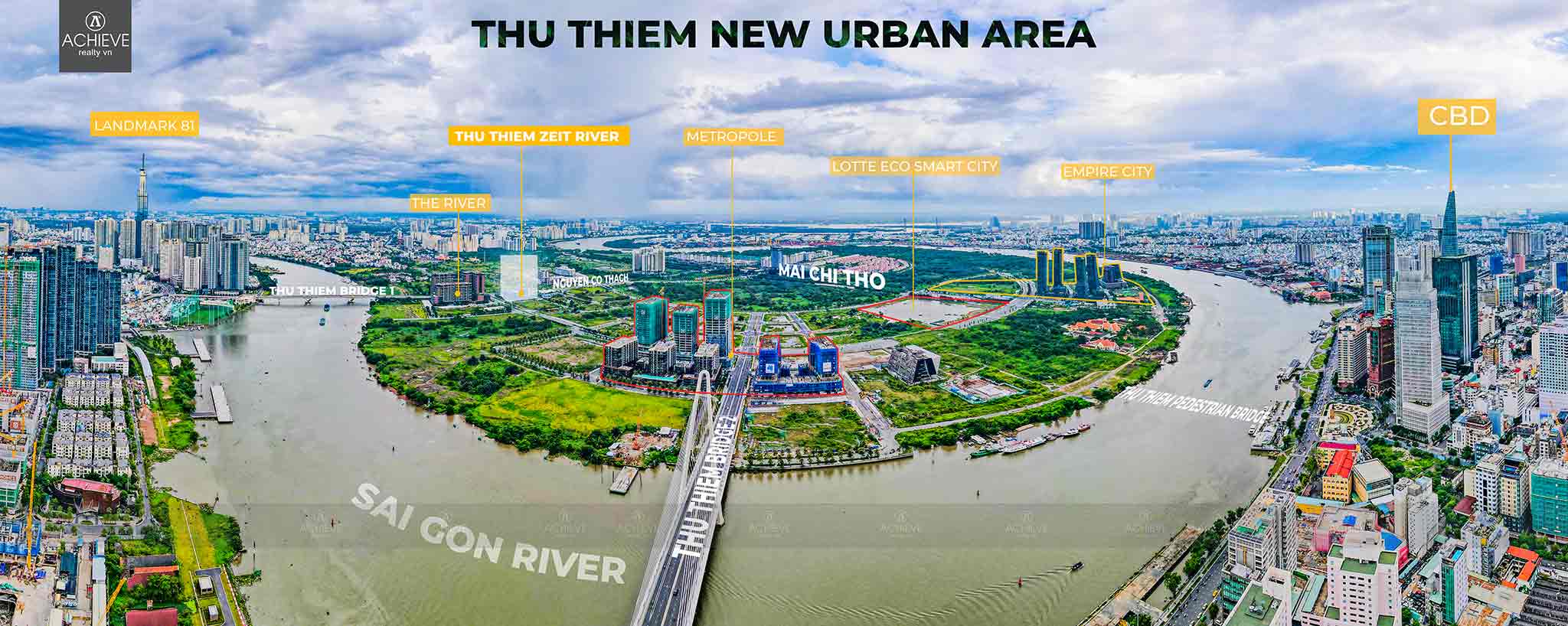 Hình ảnh thực tế và tiến độ dự án Thủ Thiêm Zeit River