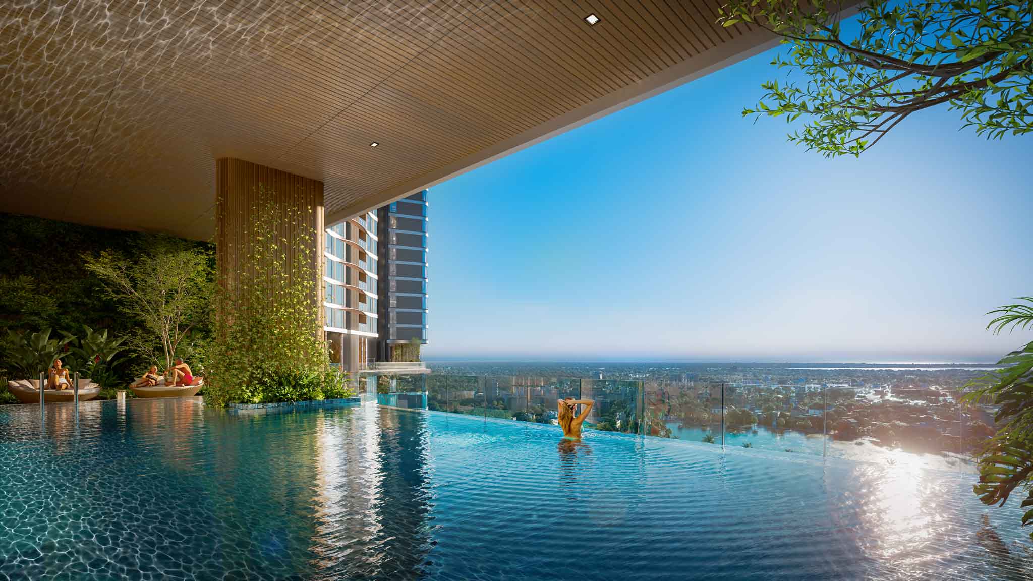 Palm River temperature-controlled 27-degree infinity pool