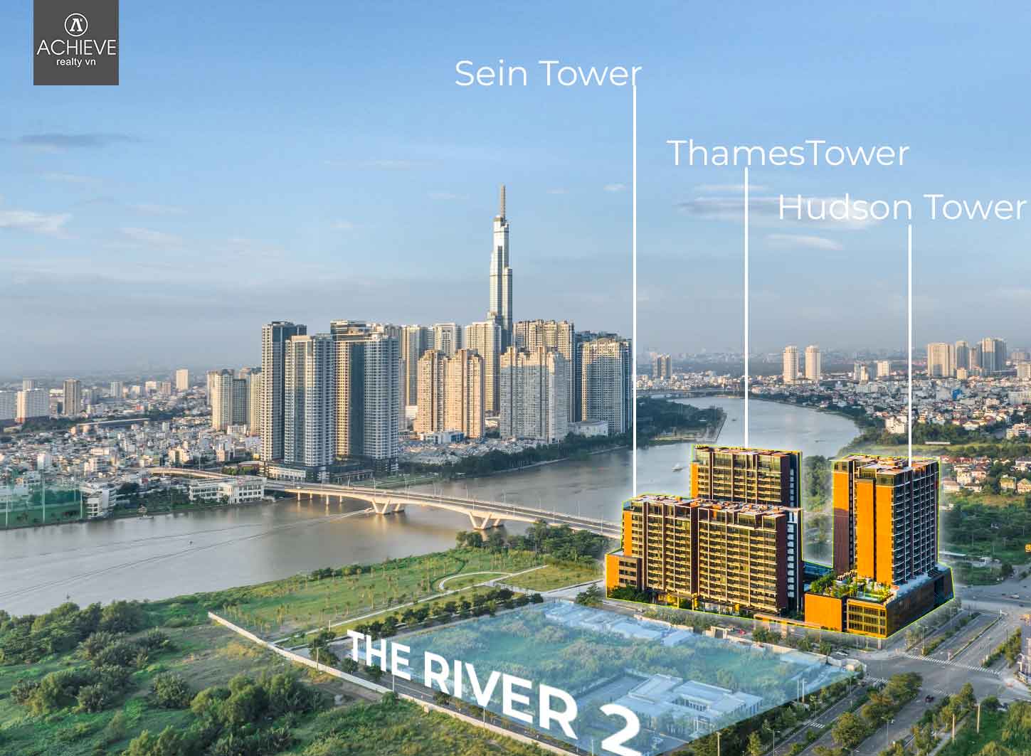 Panoramic view of The River Thu Thiem