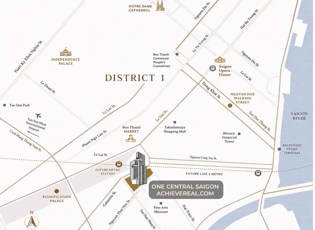 Bản đồ vị trí One Central Saigon Quận 1