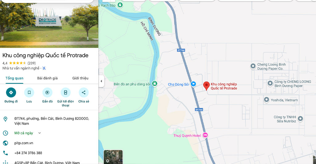 Protrade International Industrial Park, An Tay Commune, Ben Cat Town, Binh Duong Province