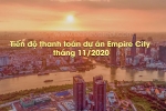 Tiến độ thanh toán dự án Empire City tháng 11/2020