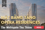 Mặt bằng tầng Opera Residences The Metropole Thủ Thiêm 
