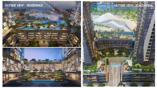 Mặt bằng tầng và view thực tế các căn hộ khối đế của Opera Residence dự án The Metropole Thu Thiem