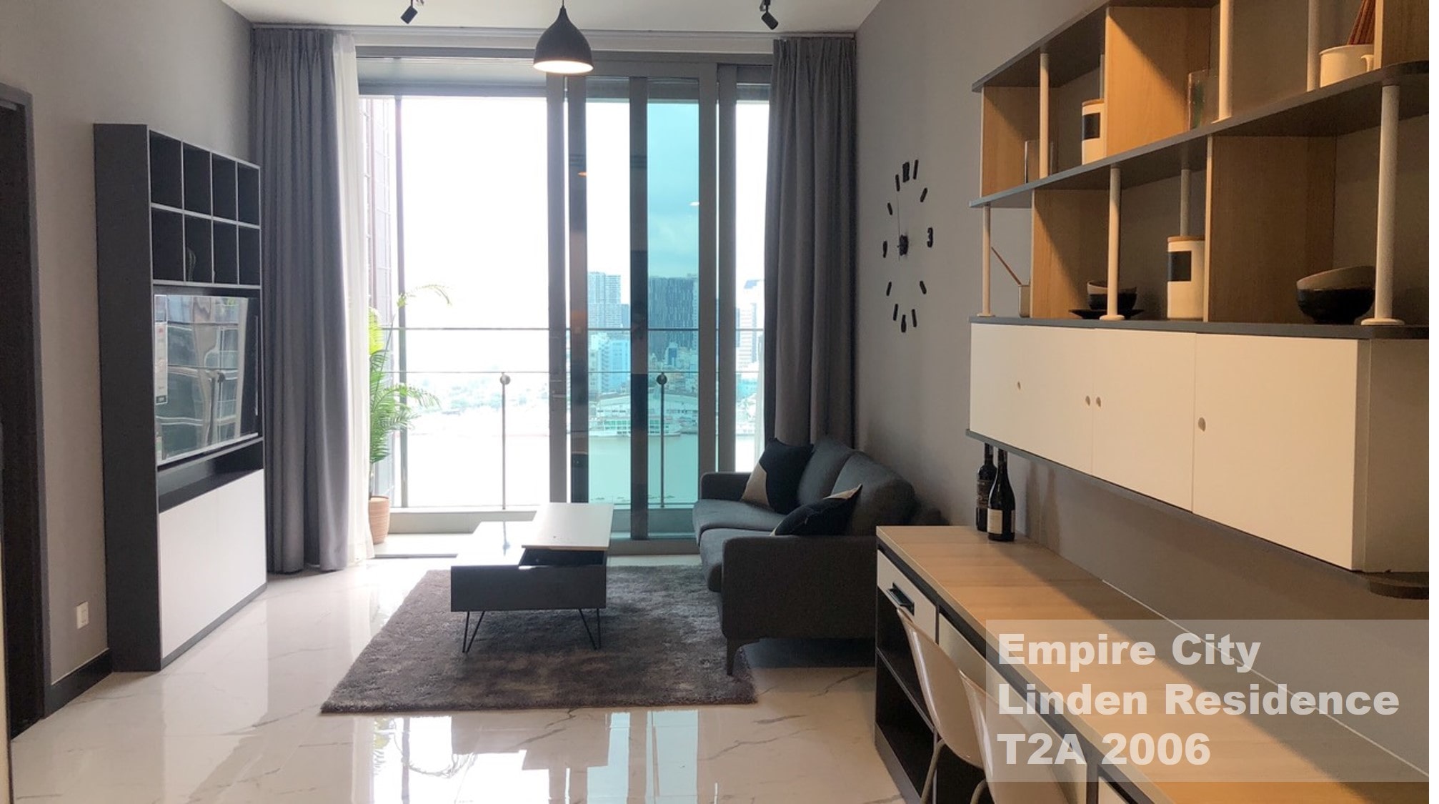 Cho thuê căn hộ Empire City tháp Linden Residences 1 phòng ngủ full nội thất 63.8m2 - EC109