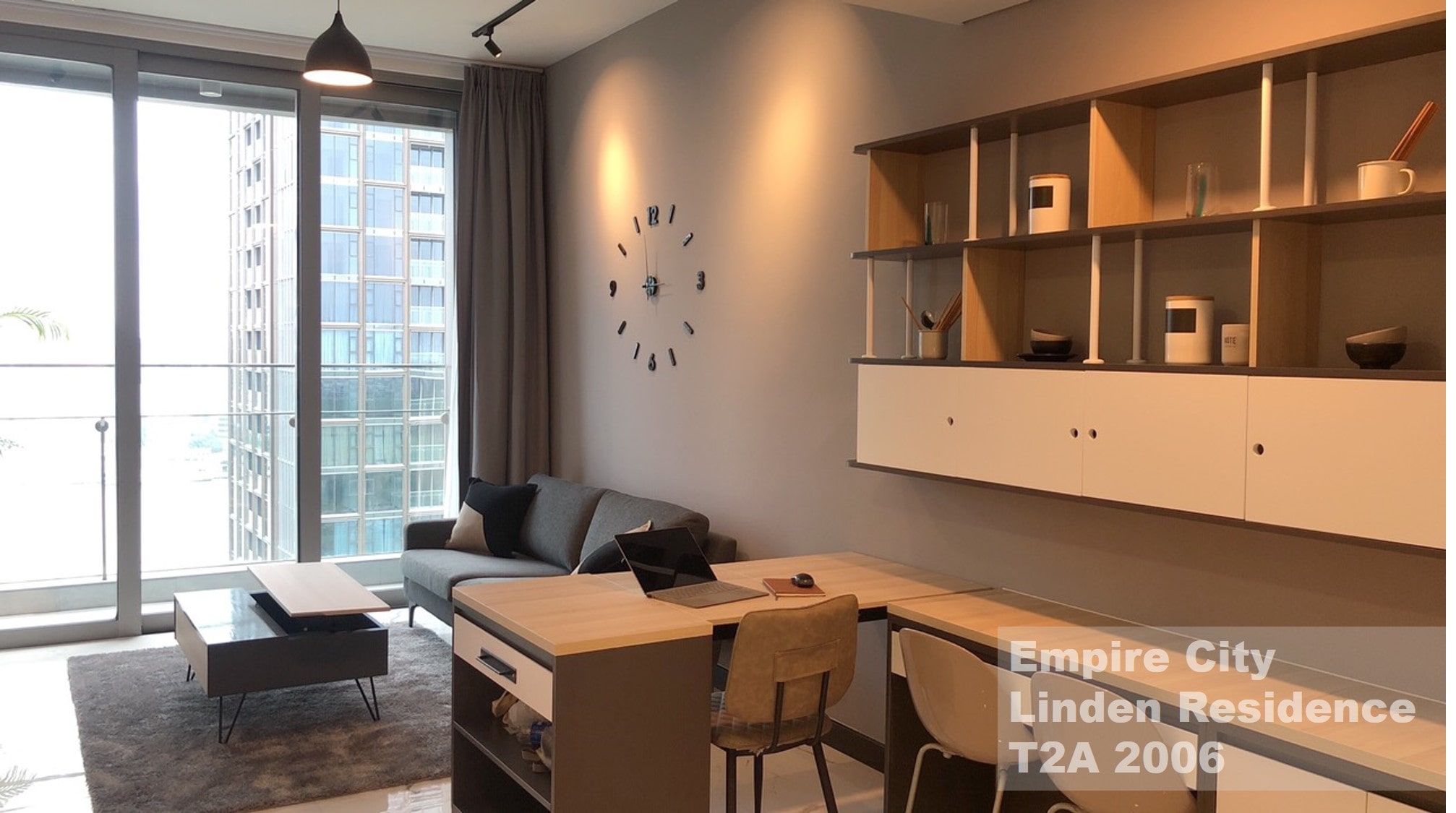 Cho thuê căn hộ Empire City tháp Linden Residences 1 phòng ngủ full nội thất 63.8m2 - EC109