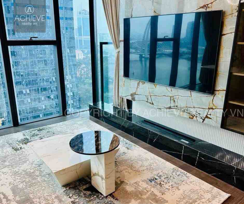 Cho thuê Căn hộ 1 Phòng Ngủ Grand Marina Saigon, Lake Tower | 63m2 | Đầy đủ nội thất | View Sông Sài Gòn | Q648240