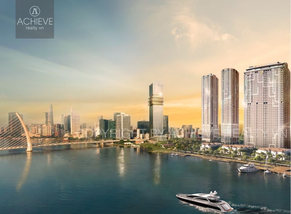Cho thuê Căn hộ 1 Phòng Ngủ Grand Marina Saigon, Lake Tower | 63m2 | Đầy đủ nội thất | View Sông Sài Gòn | Q648240