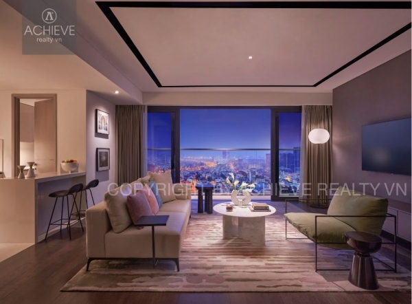 Cho thuê Căn hộ 1 Phòng Ngủ Grand Marina Saigon, Lake Tower | 63m2 | Đầy đủ nội thất | View Sông Sài Gòn | Q648240