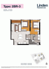 Cho thuê căn hộ Empire City tháp Linden Residences 2 phòng ngủ đầy đủ nội thất 93.2m2 T2A.X.03 EC041